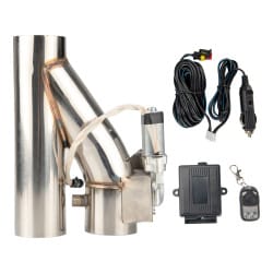 3 Inch Electric Exhaust Cutout Kit with Remote Control for Single Exhaust | KAX®