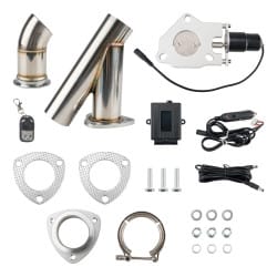 KAX® 2 Inch Electric Exhaust Cutout Kit Remote Switch Y Pipe