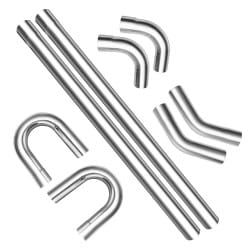 KAX® 3" Universal Stainless Steel DIY Rod Builder Custom Exhaust Pipe Kit 8Pcs