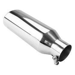 KAX® 2.5" Inlet 4" Outlet Universal Silvery Weld-On Exhaust Tip