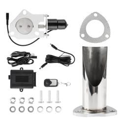 2.25 Inch Electric Exhaust Cutout Be-Cut Pipe Kit with Remote Control for Single Exhaust | KAX®