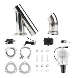 2.5 Inch Electric Exhaust Cutout Kit with Remote Control for Single Exhaust | KAX®