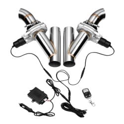 2.25 Inch Dual Electric Exhaust Cutout Kit with Remote Control | KAX®