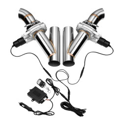2.5 Inch Dual Electric Exhaust Cutout Kit with Remote Control | KAX®