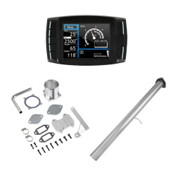 2007.5-2009 6.7L Cummins Delete Kit 4" Straight Pipe DPF/Tuner V1/EGR Delete All-in-One for Ram 2500 3500