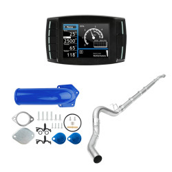 2008-2010 6.4L Powerstroke Delete Kit 5" Downpipe Back Exhaust/EGR(Blue)/DEF All-in-One for