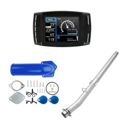 2008-2010 6.4L Powerstroke Delete Kit 4 Inch Straight Pipe/EGR(Blue)/DEF All-in-One