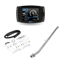 2011-2014 6.7L Powerstroke Delete Kit DPF/DEF/EGR, 4 Inch Straight Pipe+Tuner V2+EGR Delete(Black)