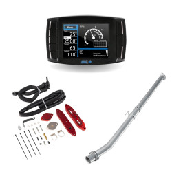 2015-2016 6.7L Powerstroke Delete Kit DPF/DEF/EGR, 4 Inch Straight Pipe+Tuner V2+EGR delete(Red)