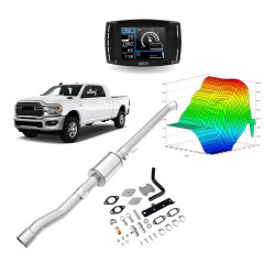 2019-2021 Dodge/Ram 2500/3500 6.7L Cummins Delete Kit DPF/EGR/DEF Delete All-in-one 4 Inch Race Pipe W/Muffler