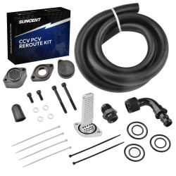 Enhanced 6.7L Powerstroke CCV Reroute/Delete with Catch Can for 2011-2023 Ford F250 F350