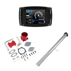 2007.5-2009 6.7L Cummins Delete Kit 4" Race Pipe DPF/Tuner V1/EGR Delete All-in-One for Ram 2500 3500