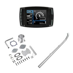 2007.5-2009 6.7L Cummins Delete Kit 4" Straight Pipe DPF/Tuner V1/EGR Delete All-in-One for Ram 2500 3500