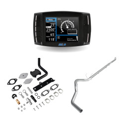2019-2021 6.7L Cummins Delete Kit 4" Downpipe-Back Exhaust/Diesel Tuner V2/EGR All-in-One for Ram 2500 3500