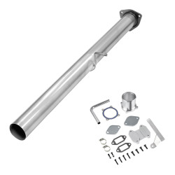 2007.5-2009 6.7L Cummins 4" Straight Pipe DPF Delete and Silver EGR Delete Kit for Ram 2500 3500