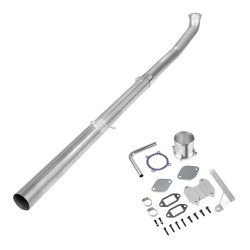 2007.5-2009 6.7L Cummins 4" Straight Pipe DPF Delete and Silver EGR Delete Kit for Ram 2500 3500
