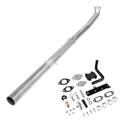 2010-2012 6.7L Cummins 4" Straight Pipe DPF Delete and Black EGR Delete Kit for Dodge/Ram 2500 3500