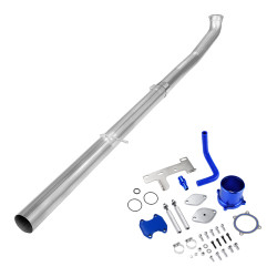 2010-2012 6.7L Cummins 4" Straight Pipe DPF Delete and Blue EGR Delete Kit for Dodge/Ram 2500 3500