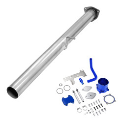 2010-2012 6.7L Cummins 4" Straight Pipe DPF Delete and Blue EGR Delete Kit for Dodge/Ram 2500 3500
