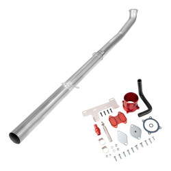 2010-2012 6.7L Cummins 4" Straight Pipe DPF Delete and Red EGR Delete Kit for Dodge/Ram 2500 3500