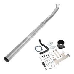 2010-2012 6.7L Cummins 4" Straight Pipe DPF Delete and Black EGR Delete Kit for Dodge/Ram 2500 3500