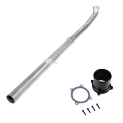 2010-2012 6.7L Cummins 4" Straight Pipe DPF Delete and Black EGR Throttle Valve Delete for Dodge/Ram 2500 3500