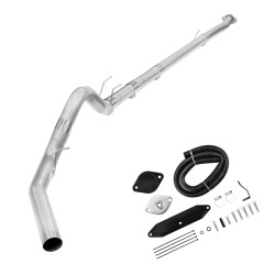 2011-2014 6.7L Powerstroke 4" Downpipe-Back Exhaust DPF Delete and Normal Black EGR Delete Kit for Ford F250/F350/F450