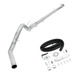 2011-2014 6.7L Powerstroke 4" Downpipe-Back Exhaust DPF Delete and Normal Silver EGR Delete Kit for Ford F250/F350/F450
