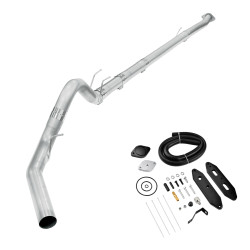 2011-2014 6.7L Powerstroke 4" Downpipe-Back Exhaust DPF Delete and Upgraded Black EGR Delete Kit for Ford F250/F350/F450