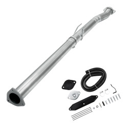 2011-2014 6.7L Powerstroke 4" Race Pipe DPF Delete and Normal Black EGR Delete Kit for Ford F250/F350/F450