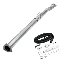 2011-2014 6.7L Powerstroke 4" Race Pipe DPF Delete and Normal Silver EGR Delete Kit for Ford F250/F350/F450