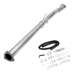 2011-2014 6.7L Powerstroke 4" Race Pipe DPF Delete and Upgraded Silver EGR Delete Kit for Ford F250/F350/F450