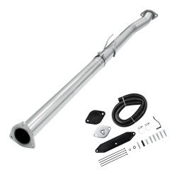 2017-2019 6.7L Powerstroke 4" Race Pipe DPF Delete and Normal Black EGR Delete Kit for Ford F250/F350/F450