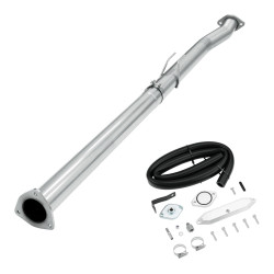 2011-2014 6.7L Powerstroke 4" Race Pipe DPF Delete and Normal Silver EGR Delete Kit for Ford F250/F350/F450