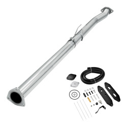 2011-2014 6.7L Powerstroke 4" Race Pipe DPF Delete and Upgraded Black EGR Delete Kit for Ford F250/F350/F450