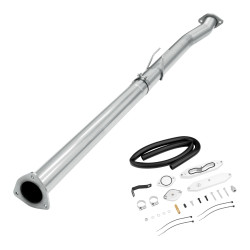 2017-2019 6.7L Powerstroke 4" Race Pipe DPF Delete and Upgraded Silver EGR Delete Kit for Ford F250/F350/F450