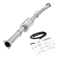 2011-2014 6.7L Powerstroke 4" Race Pipe DPF Delete with Muffler and Upgraded Silver EGR Delete Kit for Ford F250/F350/F450