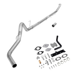 2013-2018 6.7L Cummins 4" Dp-Back Exhaust DPF Delete and Silver EGR Delete Kit for Ram 2500 3500