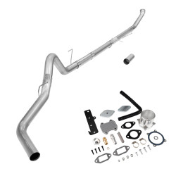 2013-2018 6.7L Cummins 4" Dp-Back Exhaust DPF Delete and Silver EGR Delete Kit for Ram 2500 3500