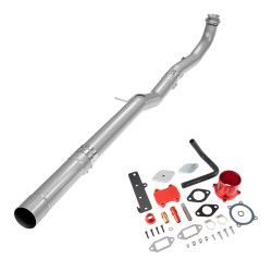2013-2018 6.7L Cummins 4" Race Pipe DPF Delete and Red EGR Delete Kit for Ram 2500 3500