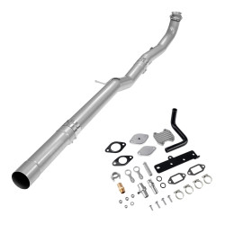 2013-2018 6.7L Cummins 4" Race Pipe DPF Delete and Silver EGR Delete Kit for Ram 2500 3500