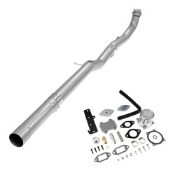 2013-2018 6.7L Cummins 4" Race Pipe DPF Delete and Silver EGR Delete Kit for Ram 2500 3500
