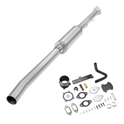 2013-2018 6.7L Cummins 4" Race Pipe DPF Delete W/Muffler and Black EGR Delete Kit for Ram 2500 3500