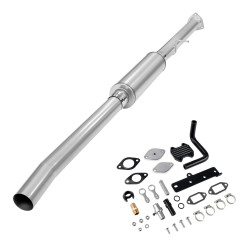2013-2018 6.7L Cummins 4" Race Pipe DPF Delete W/Muffler and Black EGR Delete Kit for Ram 2500 3500