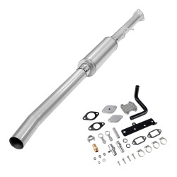 2013-2018 6.7L Cummins 4" Race Pipe DPF Delete W/Muffler and Silver EGR Delete Kit for Ram 2500 3500