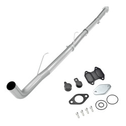 2013-2021 6.7L Cummins 4" Straight Pipe DPF Delete and Black EGR Delete Kit for Dodge/Ram 2500 3500 Cab & Chassis