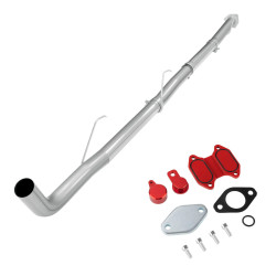 2013-2021 6.7L Cummins 4" Straight Pipe DPF Delete and Red EGR Delete Kit for Dodge/Ram 2500 3500 Cab & Chassis