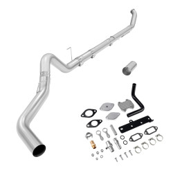 2013-2018 6.7L Cummins 5" Turbo-Back Exhaust DPF Delete and Silver EGR Delete Kit for Ram 2500 3500