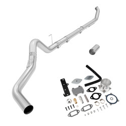 2013-2018 6.7L Cummins 5" Turbo-Back Exhaust DPF Delete and Silver EGR Delete Kit for Ram 2500 3500