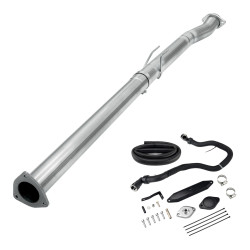 2015-2016 6.7L Powerstroke 4" Race Pipe DPF Delete and Normal Black EGR Delete Kit for Ford F250/F350/F450